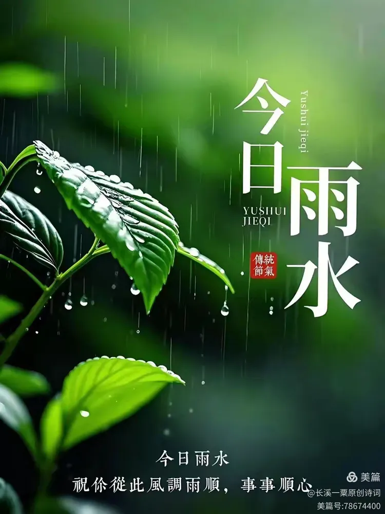 日暖闽乡归旧燕,潮生赛水狎轻鸥‖雨水七律诗词一首
